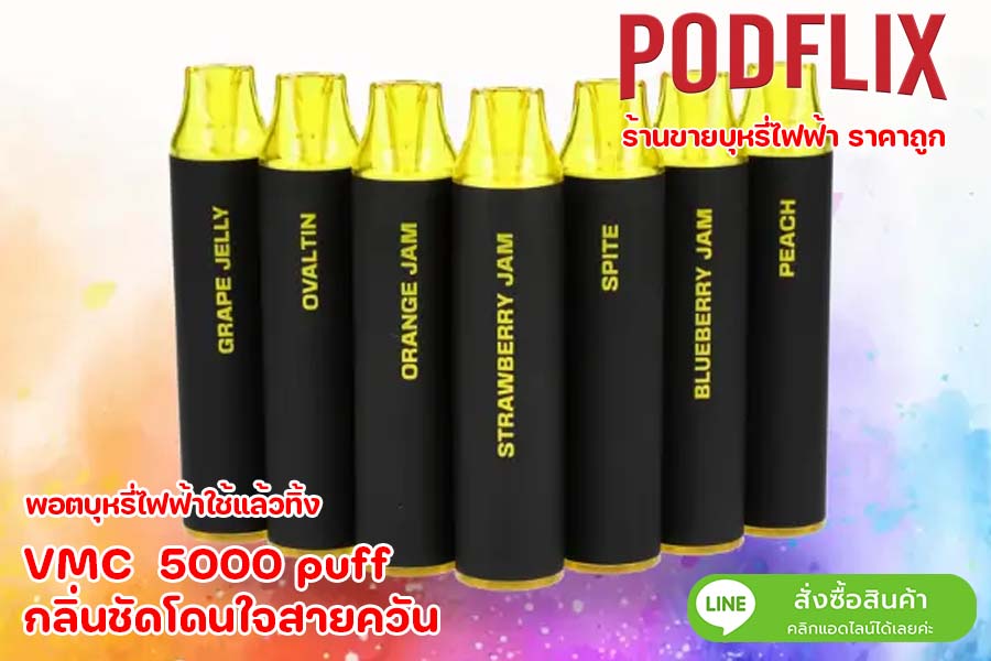 VMC  5000 puff  กลิ่นชัดโดนใจสายควัน